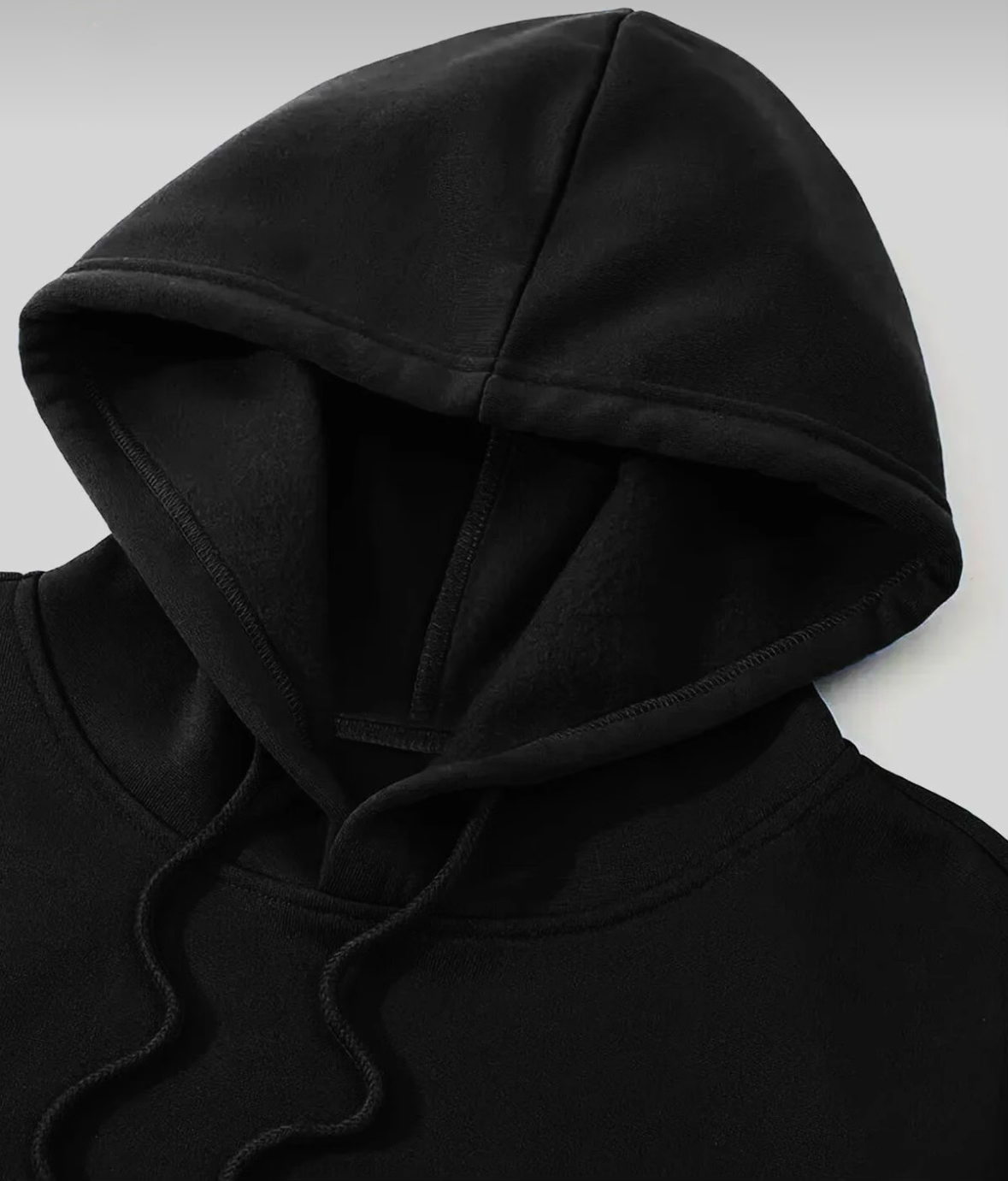 Siyah Baskılı Unisex Hoodie