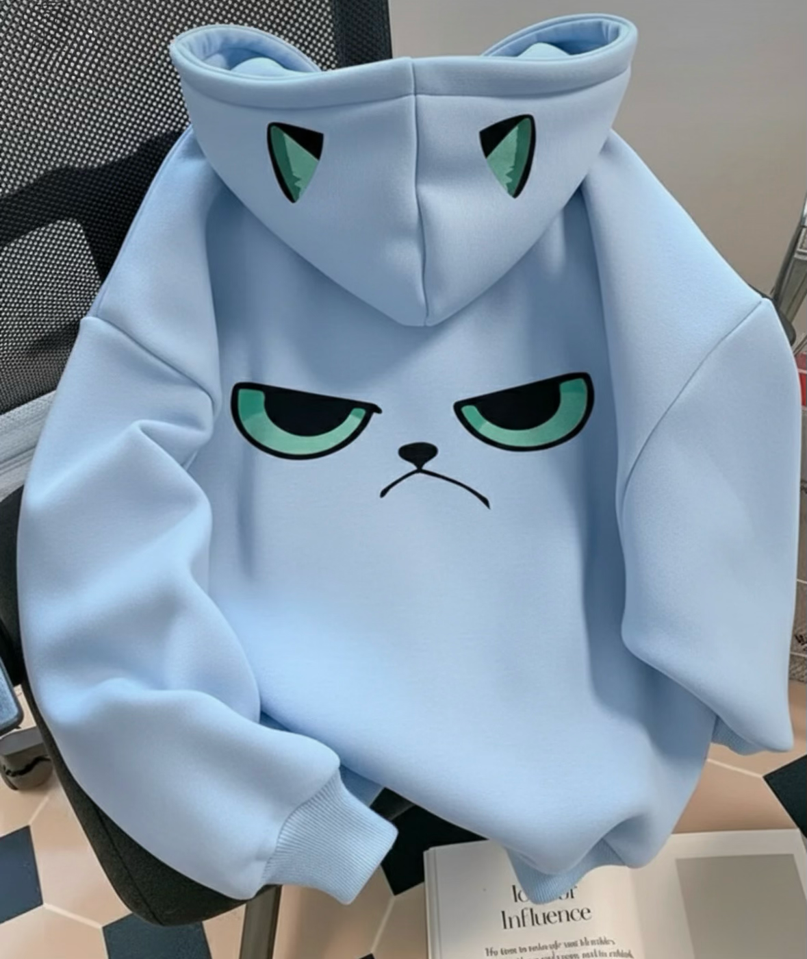 4 Adet Renk Seçenekli Funny Face Baskılı Hoodie