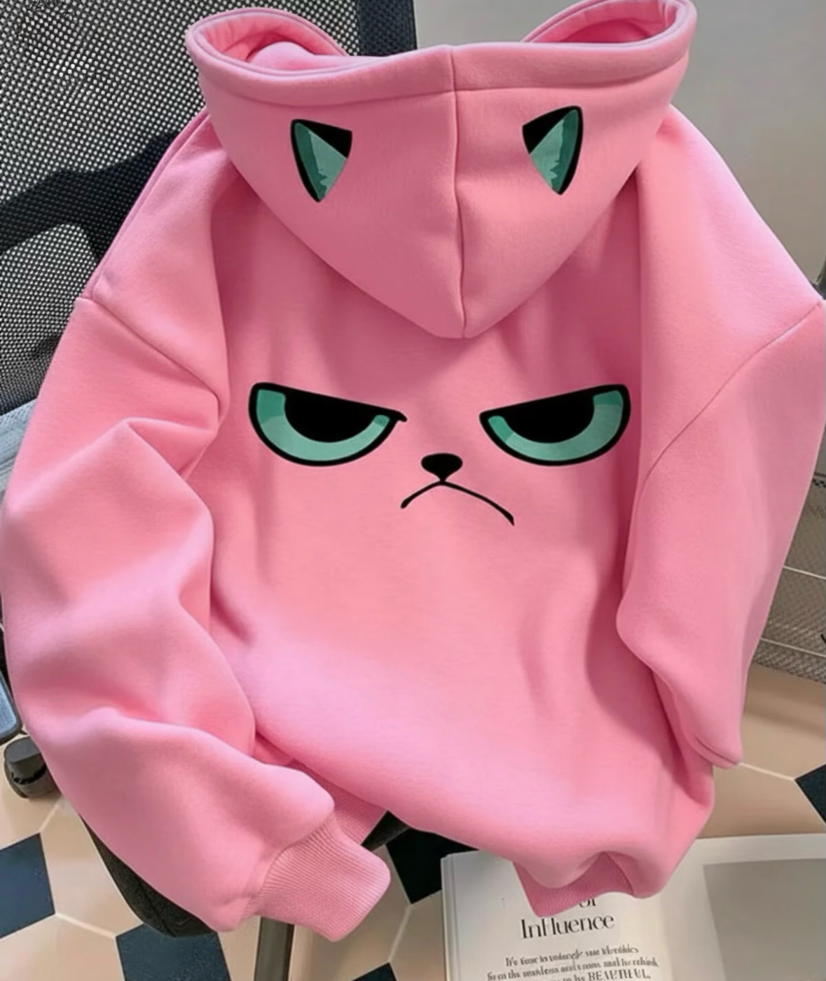 4 Adet Renk Seçenekli Funny Face Baskılı Hoodie