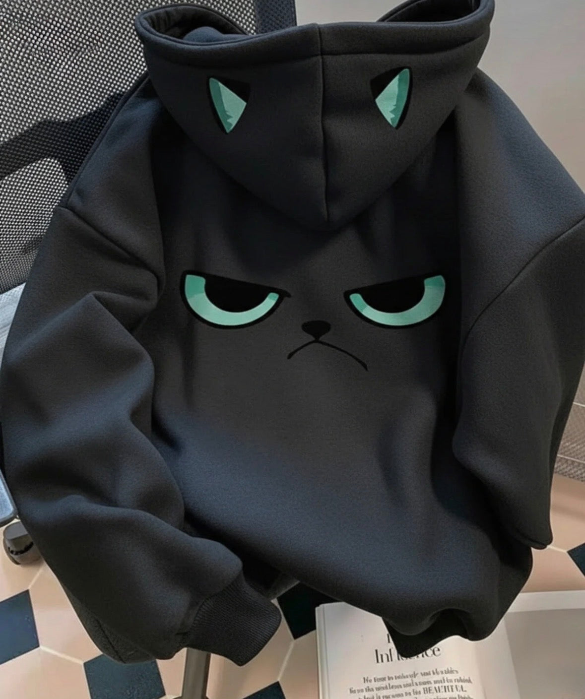 4 Adet Renk Seçenekli Funny Face Baskılı Hoodie