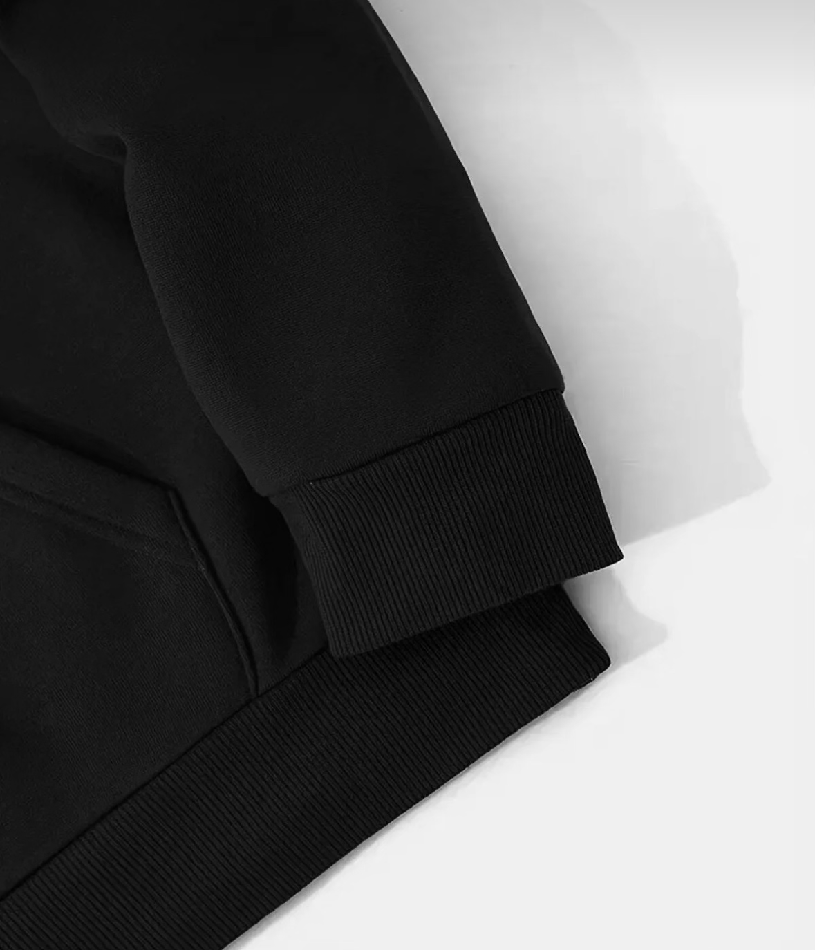 Siyah Baskılı Unisex Hoodie